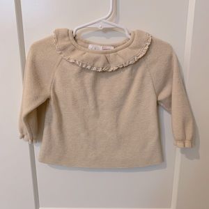 Zara sweater with collar detail 6-9 months
